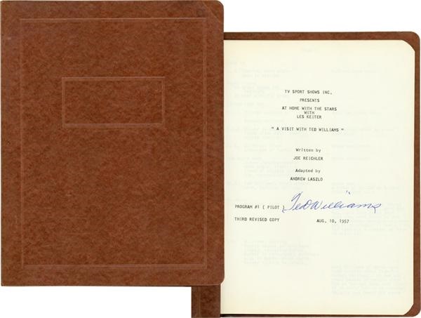 - Ted Williams 1957 Signed Television Script