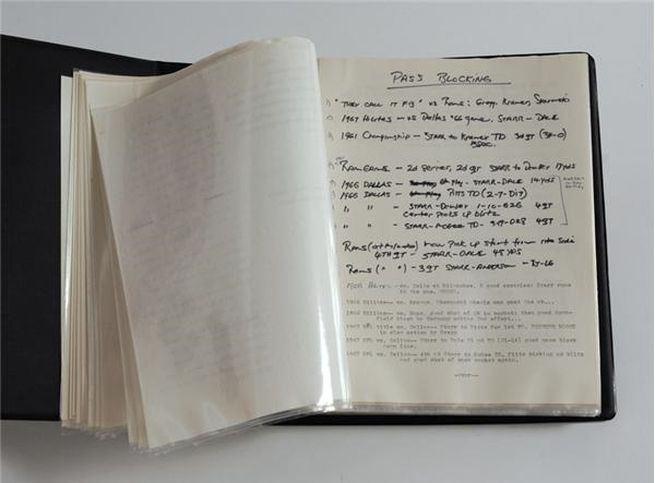 Vince Lombardi Teaching Football With His Handwritten Notes (77 pages)