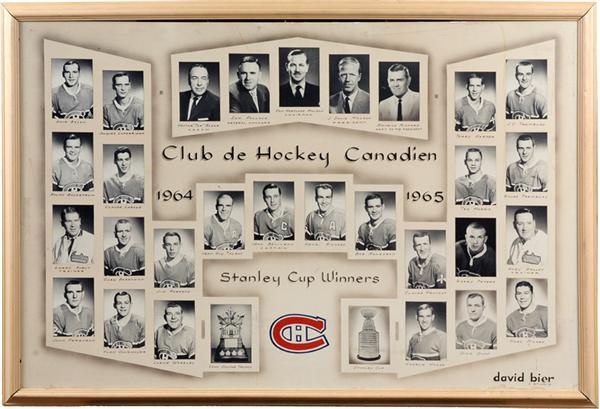 Huge 1964-65 Montreal Canadiens Photo Montage From The Forum