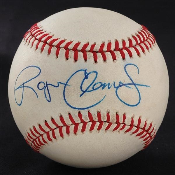 Baseball Autographs - Roger Clemens Rookie Year Single Signed Baseball