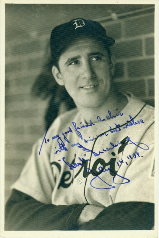 Baseball Autographs - 1939 Hank Greenberg Vintage Signed George Burke Photo
