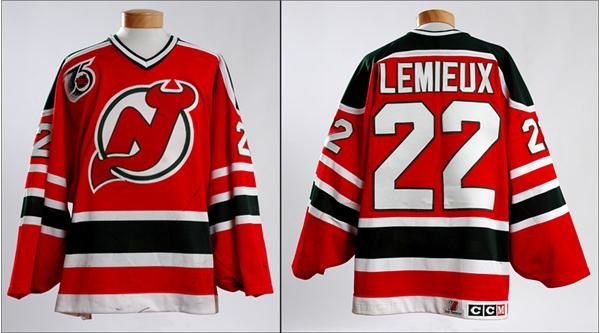 - 1991-92 Claude Lemieux Game Worn New Jersey Devils Jersey