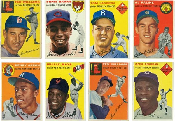 1954 Topps Set Overall EX to EX-MT