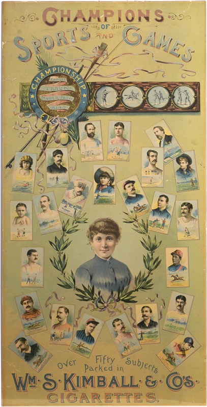 - 1888 Champions of Games & Sports Kimball Advertising Poster (N184)