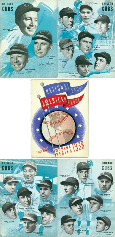 Baseball Autographs - 1938 Cubs Vintage Signed World Series Program
