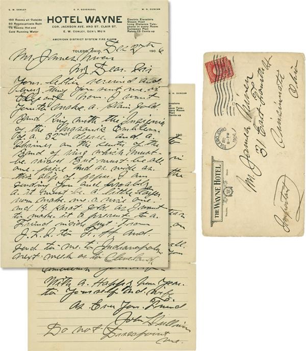Muhammad Ali & Boxing - 1906 John L. Sullivan Handwritten and Signed Letter