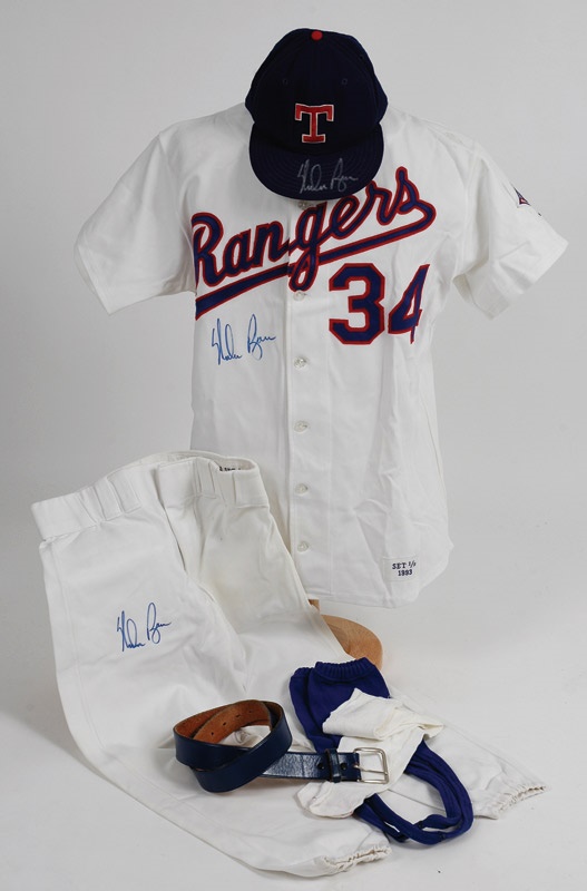 Baseball Equipment - 1993 Nolan Ryan Game Worn Complete Uniform with Letter From Ryan