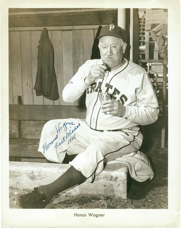 Baseball Autographs - Honus Wagner Autographed Photo From 1949