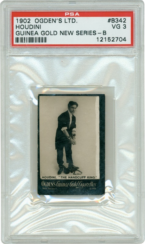 1902 Houdini Ogdens Guinea Gold Cigarette Card PSA 3 VG
