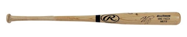 Baseball Equipment - 1999 Mike Piazza Used Signed Bat