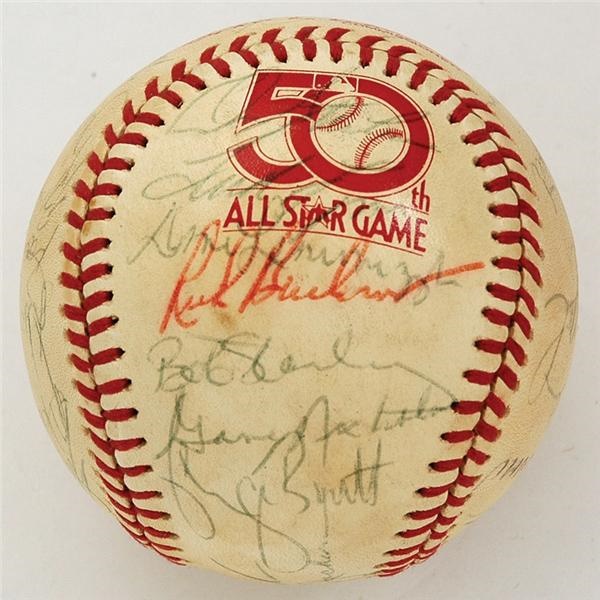 Collection Of Ten All-Star Team Signed Baseballs--1960-2002