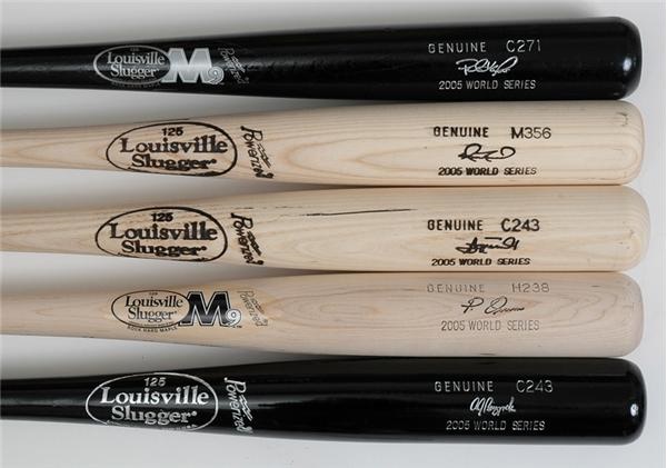 Baseball Equipment - 2005 World Champion Chicago White Sox World Series Game Bats (5)