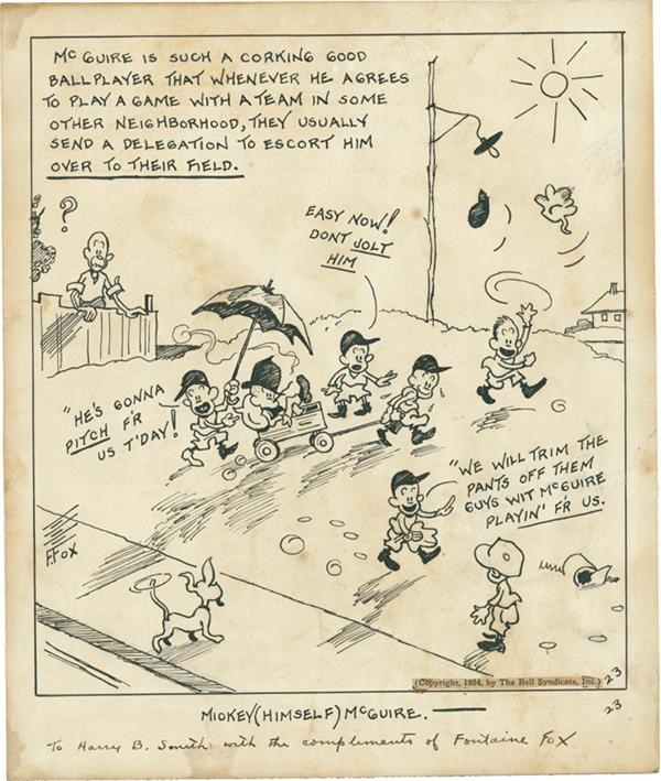- 1924 Toonerville Trolley Baseball Cartoon