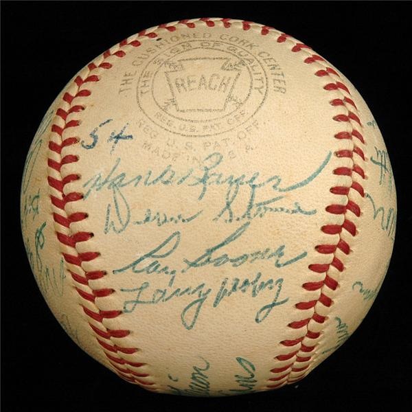 Baseball Autographs - Nellie Fox's 1954 American League All Star Team Signed Baseball