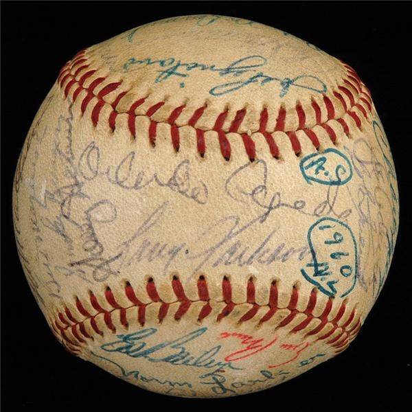 Baseball Autographs - Nellie Fox's 1960 National League All Star Team Signed Baseball