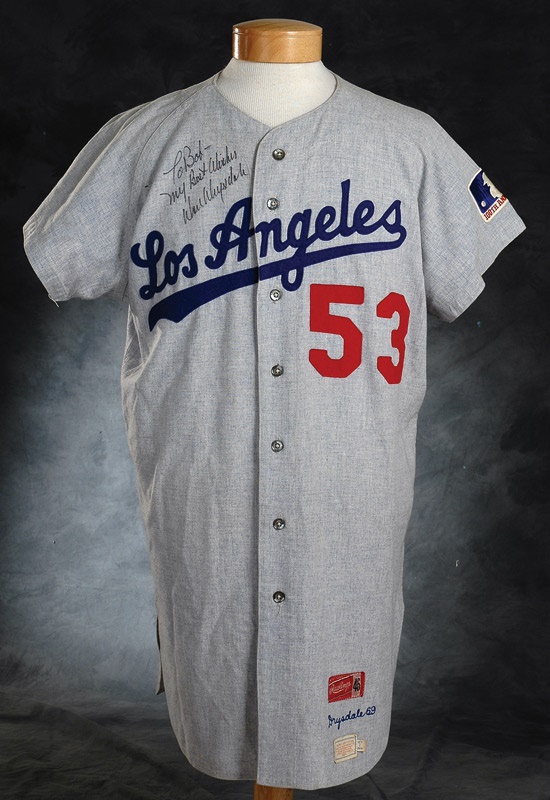 1969 Don Drysdale Signed Game Worn Jersey