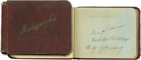 Baseball Autographs - Autograph Book With Cy Young and Deacon Phillippe