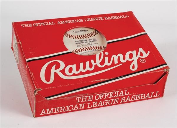 Baseball Equipment - Official American League (MacPhail) Baseballs In Sealed Boxes (12)