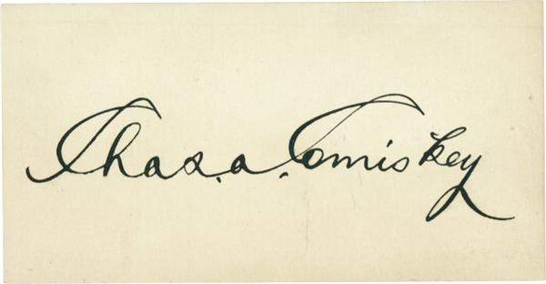 Baseball Autographs - A Perfect Charles Comiskey Signature