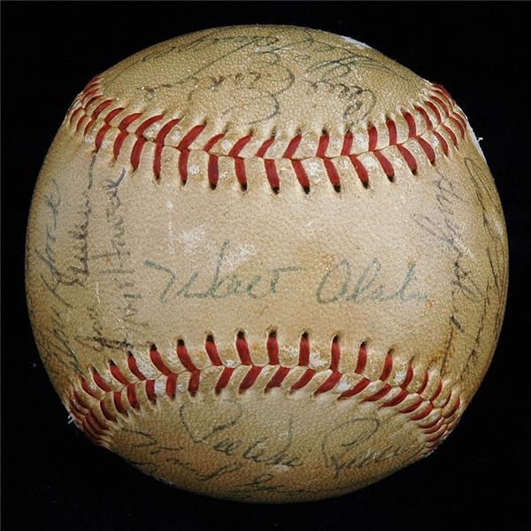 Baseball Autographs - 1955 Brooklyn Dodgers Team Signed Baseball