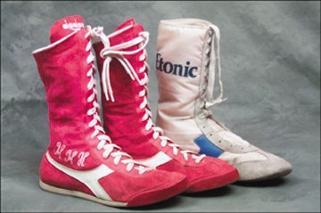 Muhammad Ali & Boxing - Marvin Hagler Worn Boxing Shoe Collection (3)