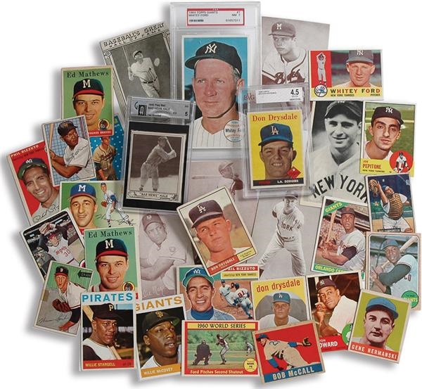 - 1600+ Card Shoebox Baseball Card Collection 1933-1975
