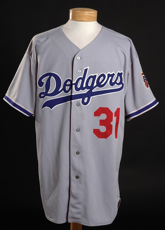 Baseball Equipment - 1997 Mike Piazza Game Worn Los Angeles Dodgers Jersey