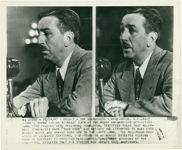 - Walt Disney Testifies Before House Un-American Activities Committee (1947)