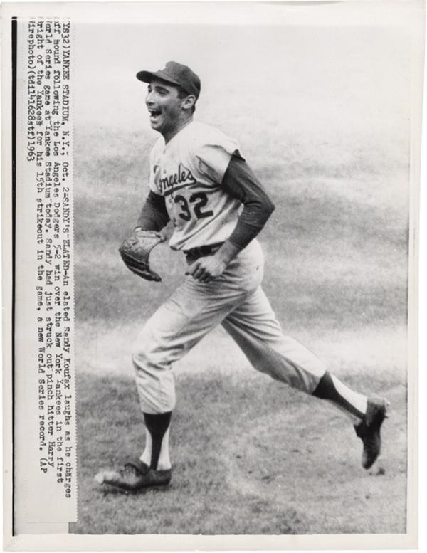 Sandy Koufax - Koufax Elated After Opening Game of 1963 World Series