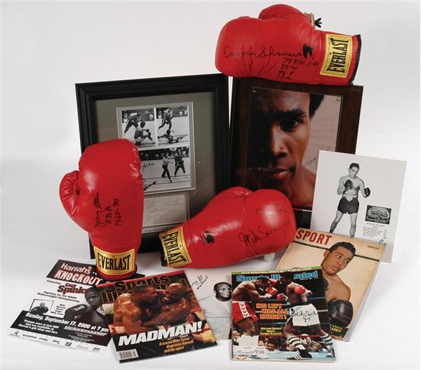 Muhammad Ali & Boxing - Group Of Boxing Autographed Items (18)