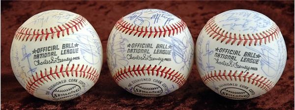 Baseball Autographs - 1973 Mets Team Signed Baseball Lot (3)