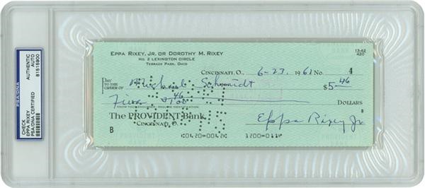 - Lefty Grove and Eppa Rixey Signed Bank Checks (2)