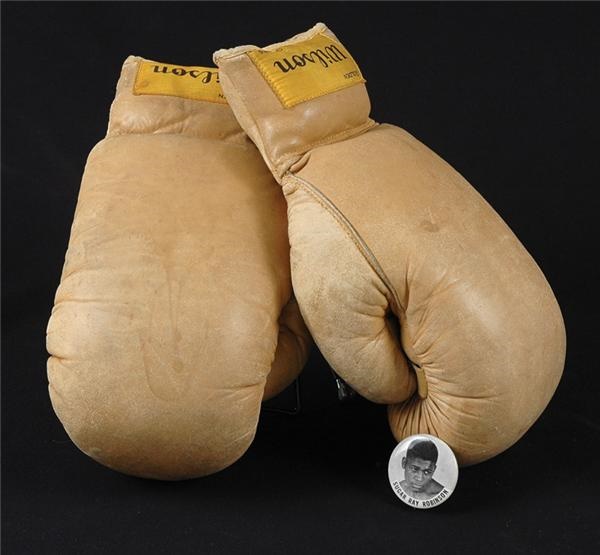 Muhammad Ali & Boxing - Sugar Ray Robinson Worn Gloves
