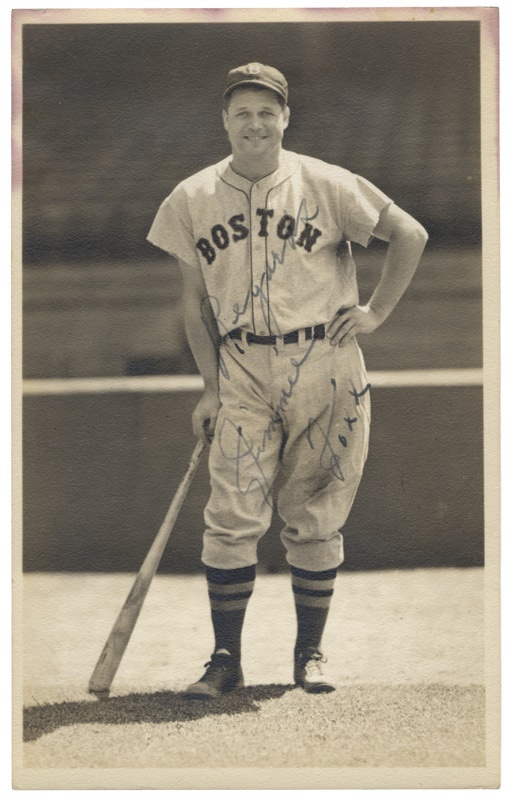 Baseball Autographs - Jimmie Foxx Autographed George Burke Photograph