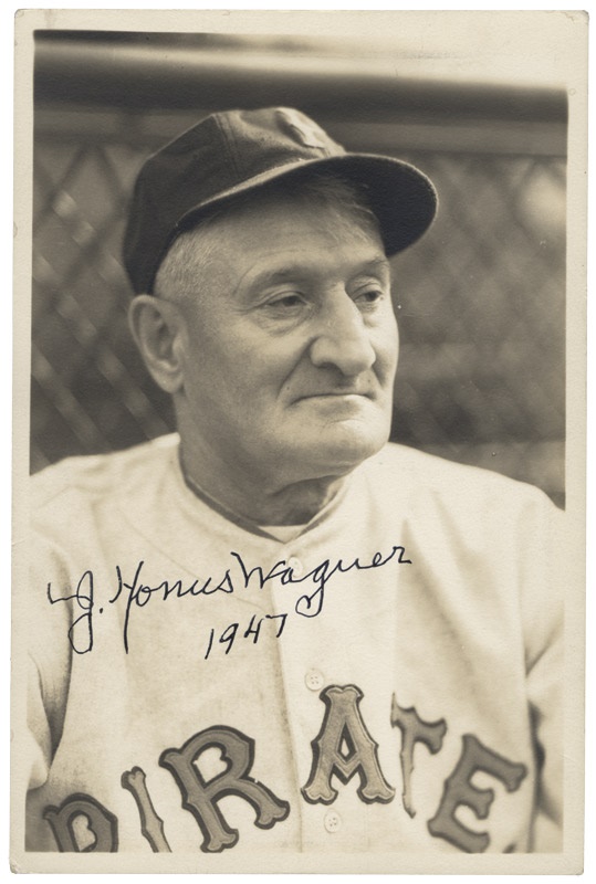 1947 Honus Wagner Autographed George Burke Photograph