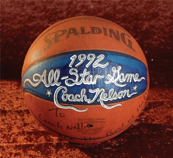 The Don Nelson Collection - Magic Johnson 1992 All-Star Game Ball Presented To Don Nelson