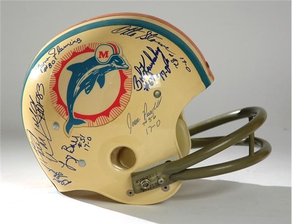 - 1972 Miami Dolphins Autographed Helmet (17-0)