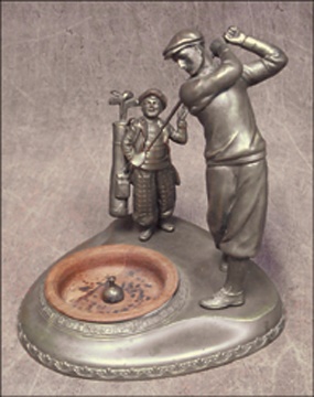 - 1920's Golfer and Caddy Ashtray