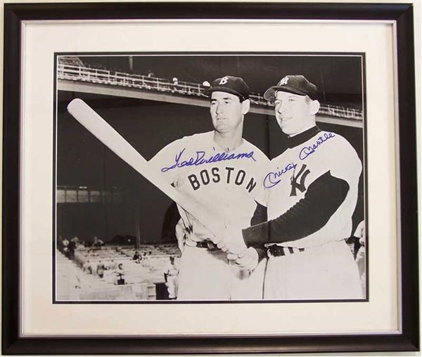 - Ted Williams and Mickey Mantle Signed Photo (16 x 20'')