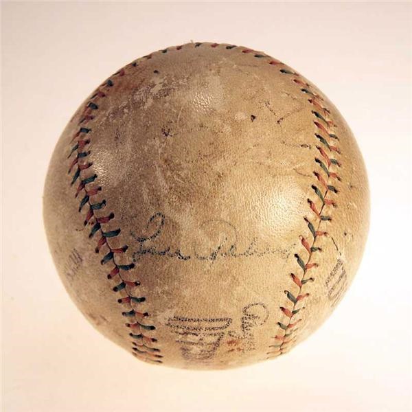 - 1930's Lou Gehrig Signed Baseball