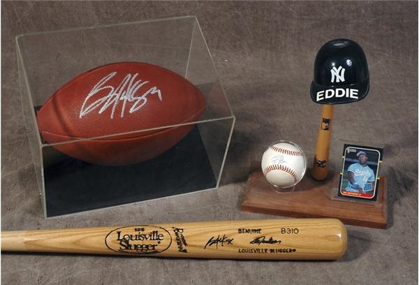 Bo Jackson Autographed Bat, Ball, & Football