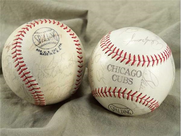 Autographs - 1969 Chicago Cubs Team Signed Baseballs (2)