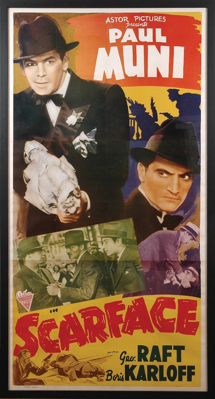 - 1938 Scarface Three-Sheet Movie Poster (41x79")