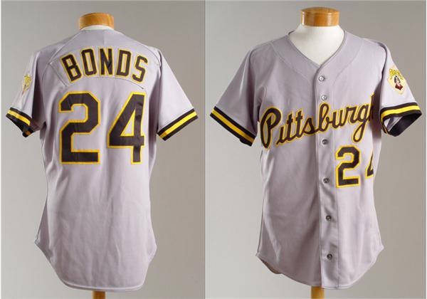 - 1992 Barry Bonds Game Worn Pittsburgh Pirates Road Jersey