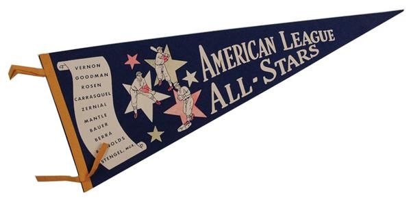 1953 American League All Star Team Pennant