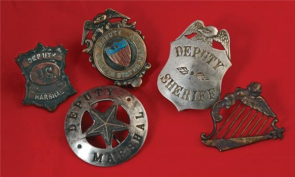- Collection of Sheriff's Badges (5)