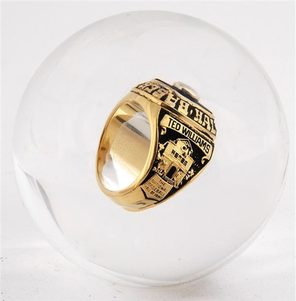- Ted Williams Hall of Fame Ring in Lucite