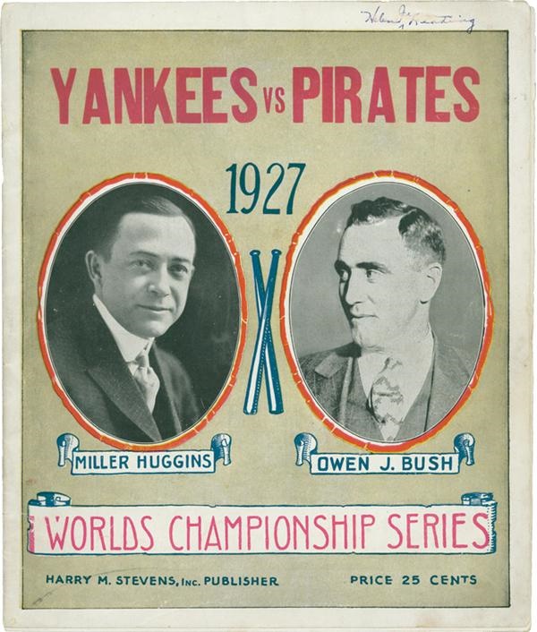 - 1927 Yankee World Series Program