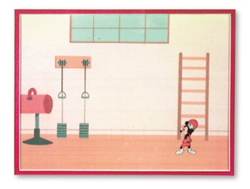 Mickey Mouse Basketball Handpainted Animation Cel