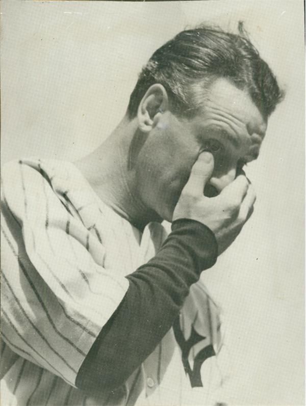 Vintage Sports Photographs - Lou Gehrig Day (1939)
